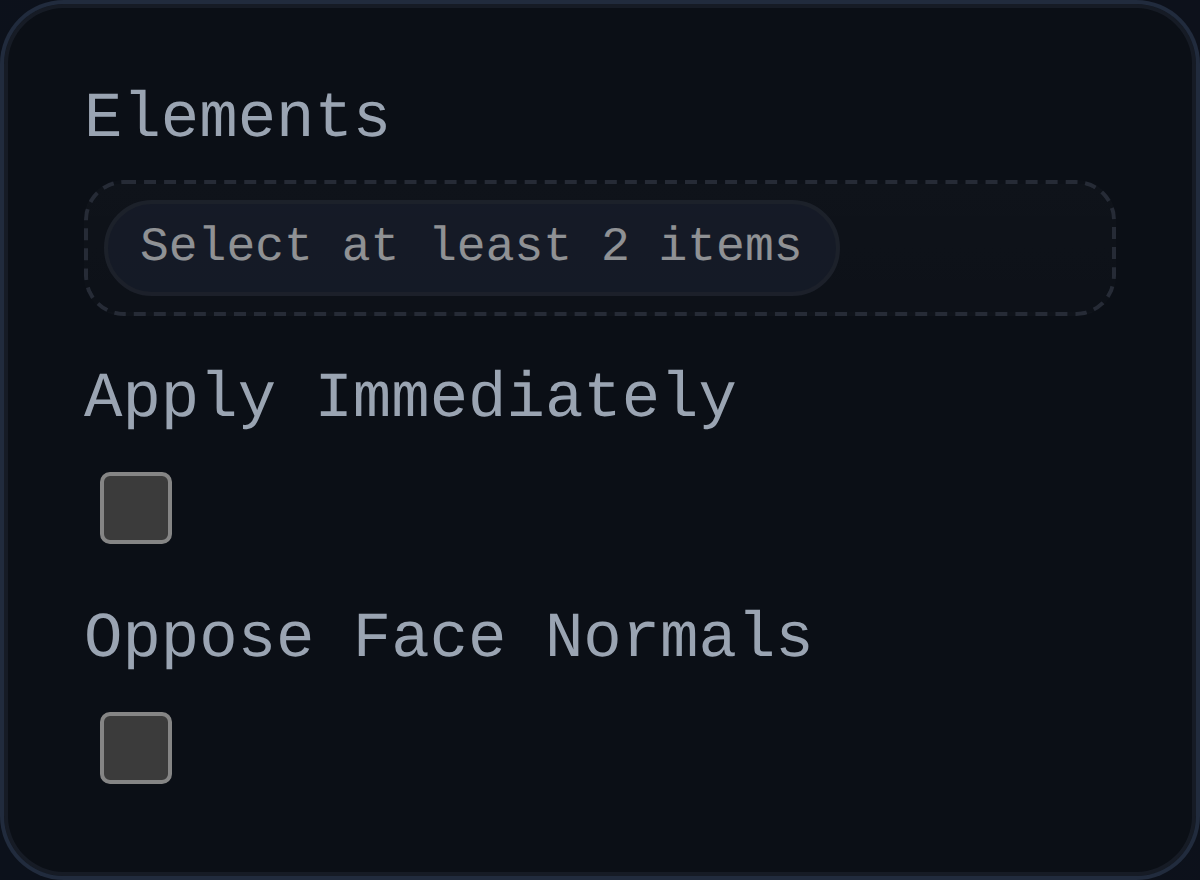 Coincident Constraint dialog