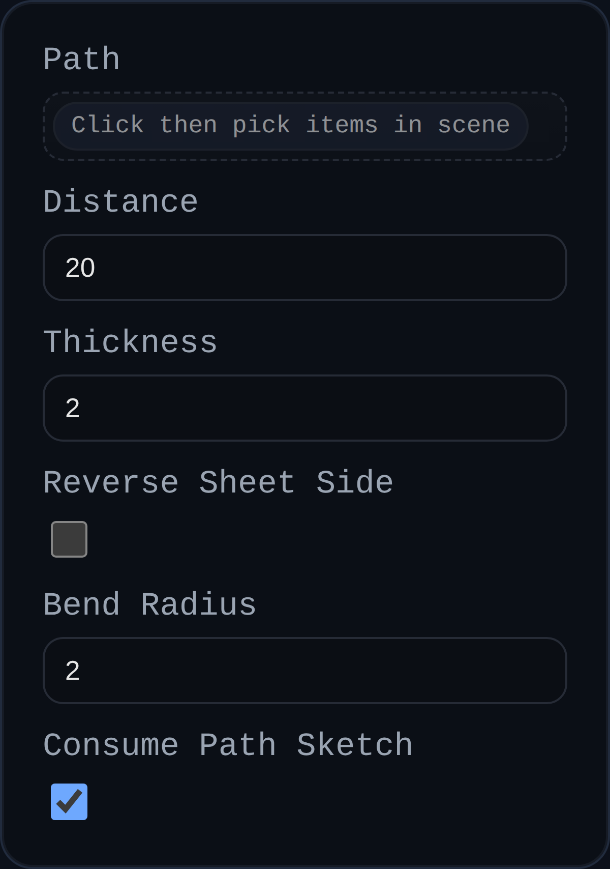 Sheet Metal Contour Flange dialog